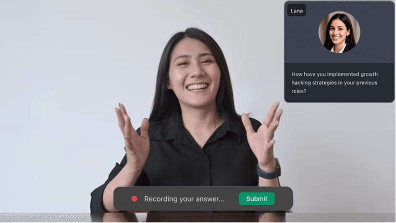 AI conducting an interview with a candidate